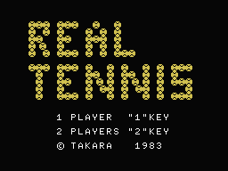 Real Tennis Title Screen